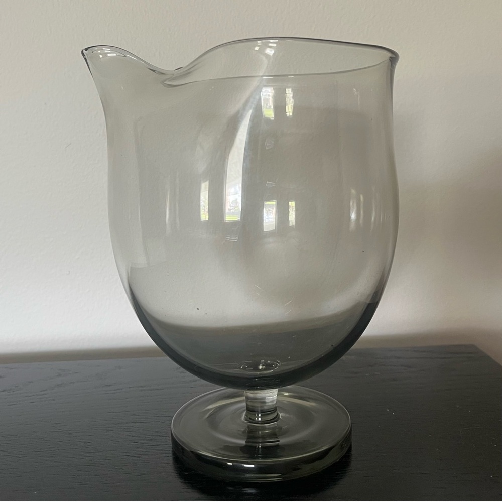 Holmegaard Glassworks Elsinore Smoke pattern smoke glass cocktail pitcher